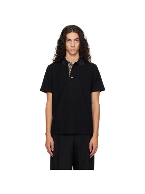 Lanvin Black Cotton Piqué Polo