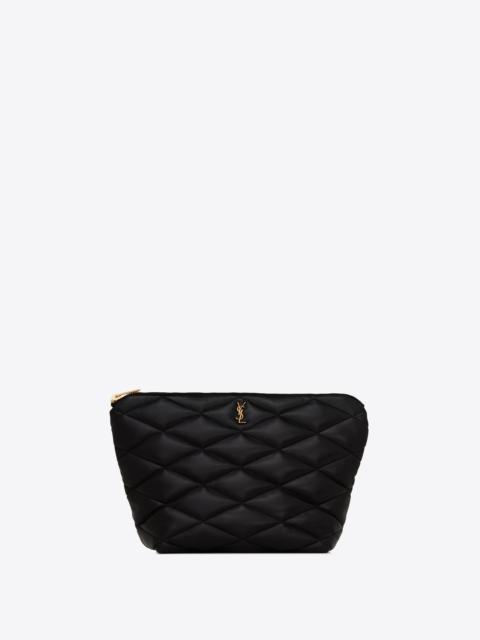 SAINT LAURENT sade pouch in quilted lambskin