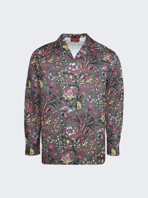 GUCCI Punk Floral-print cotton shirt