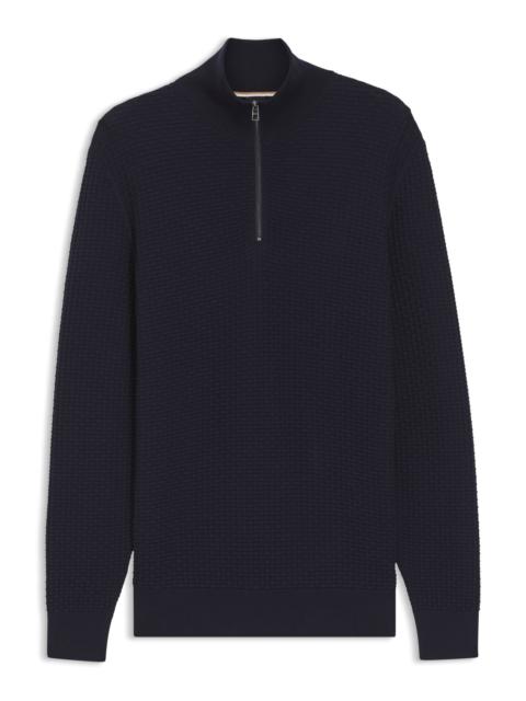 BOSS QUARTER-ZIP SWEATER IN COTTON