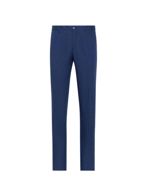 linen tailored trousers
