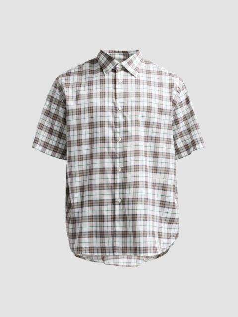 Burberry Men's Radmar Checked Cotton Shirt - Peacock Blue Ip Check