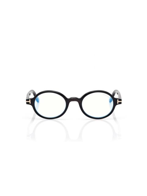 TOM FORD ROUND HORN BLUE BLOCK OPTICALS