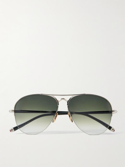 JACQUES MARIE MAGE Amelia Aviator-style Titanium Sunglasses