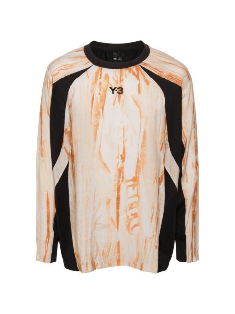 Y-3 rust-dye longsleeved T-shirt