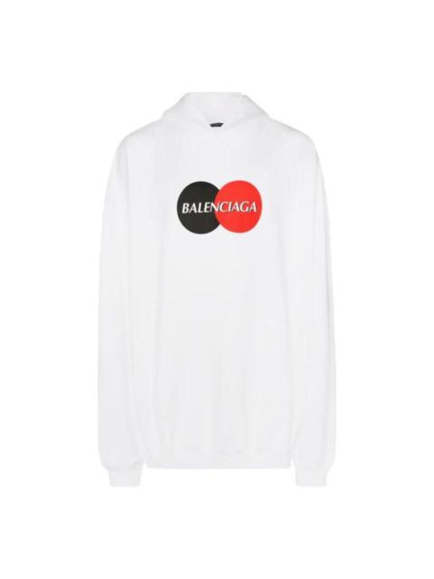 BALENCIAGA Balenciaga Uniform Logo Print Hoodie 'White' 620973TIV809000