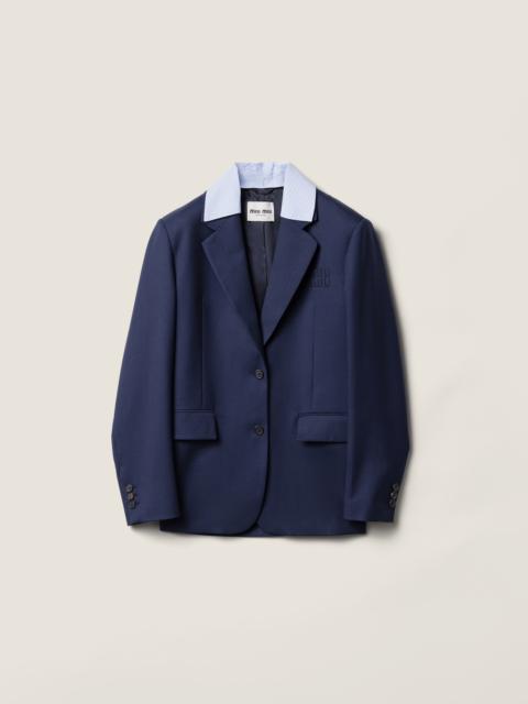 Miu Miu Single-breasted gabardine jacket