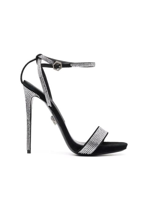 PHILIPP PLEIN crystal-embellished suede sandals