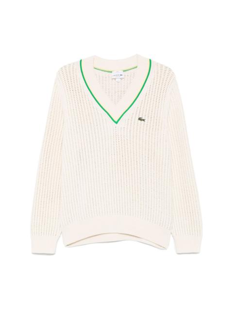 LACOSTE logo-patch sweater