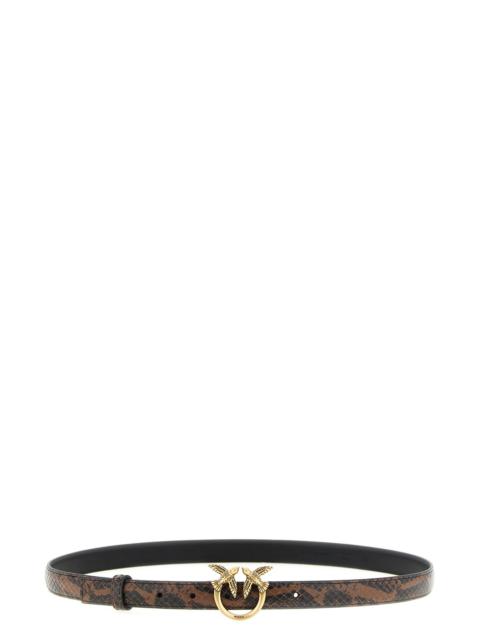PINKO Python Print Leather Belt