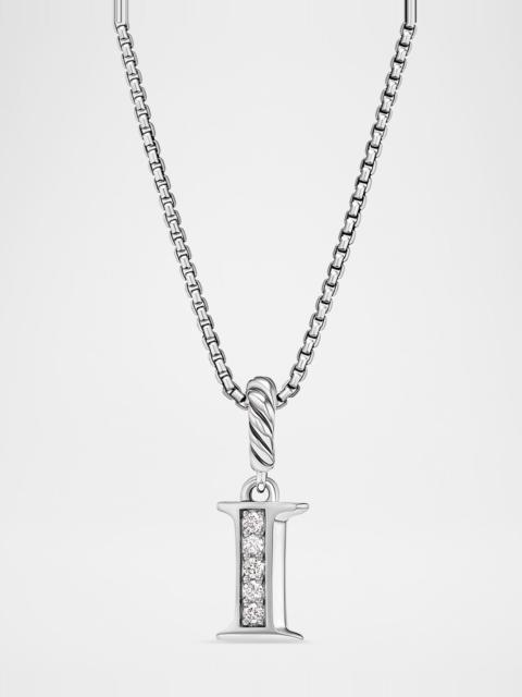 DAVID YURMAN Pave Initial Pendant Necklace with Diamonds in Silver, 17mm