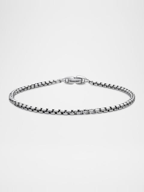DAVID YURMAN Men's Box Chain Bracelet in Silver, 2.7mm