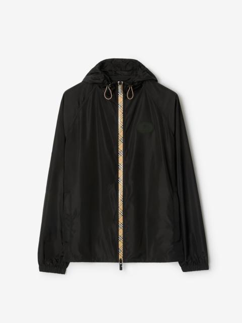 Checker-tape Nylon Hooded Jacket