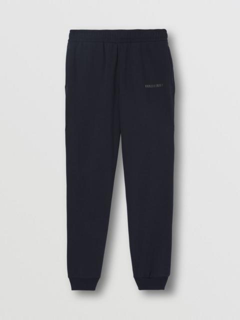 Burberry Logo Print Stretch Cotton Jogging Pants