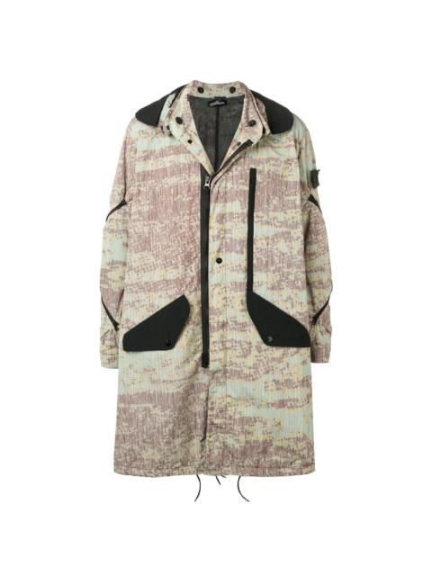 Stone Island Shadow Project printed hooded parka coat