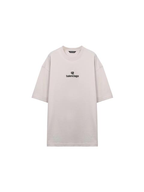 BALENCIAGA Balenciaga Sponsor Logo T-shirt Ivory