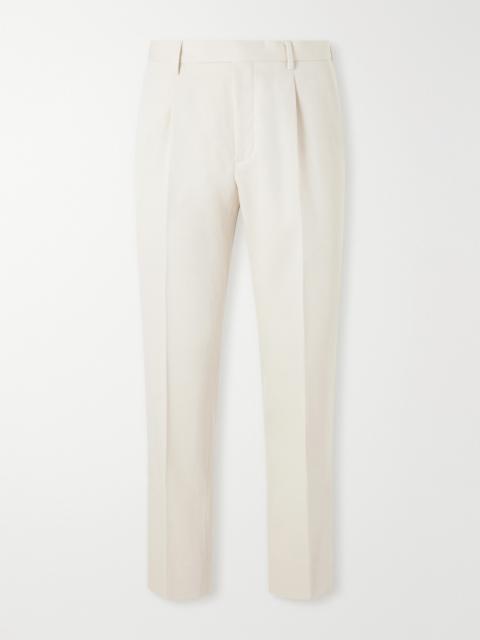 ZEGNA Straight-Leg Cotton and Wool-Blend Twill Trousers
