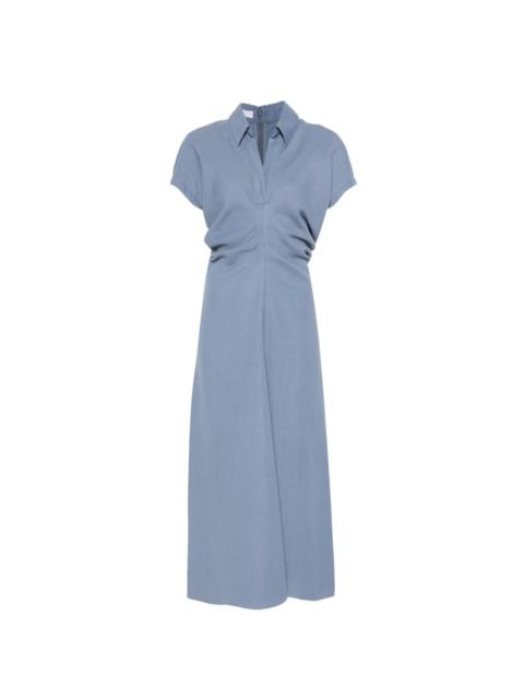 Brunello Cucinelli gathered-waist midi dress
