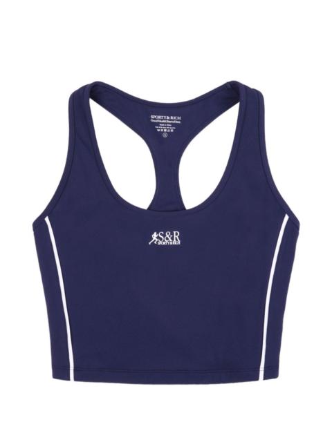 Sporty & Rich SR Runner Sports crop tank top