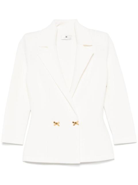 ELISABETTA FRANCHI jewelled bows knit blazer