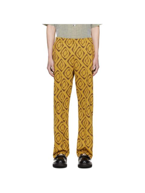 NEEDLES Yellow Drawstring Track Pants