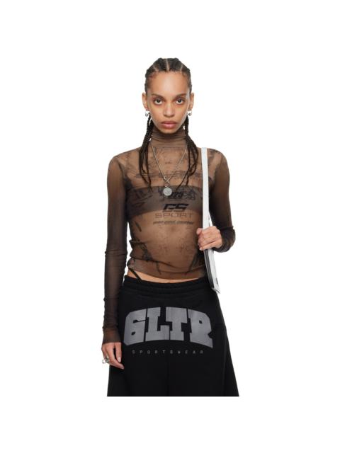 Jean Paul Gaultier Brown Shayne Oliver Edition 'GS Sport' Turtleneck