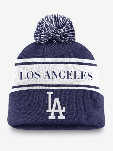 Los Angeles Dodgers Team Stripe Peak Men's Nike MLB Cuffed Pom Beanie