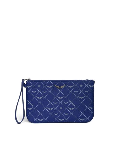Zadig & Voltaire wings-logo stars clutch bag