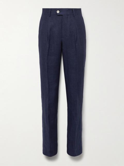 Brunello Cucinelli Slim-Fit Pleated Linen Suit Trousers