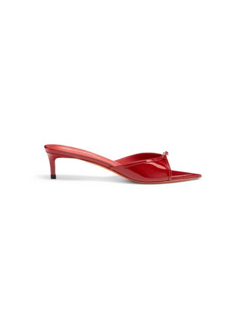 Santoni Women's red patent leather mid-heel sandal