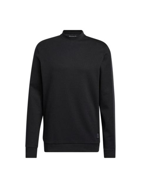 Men's adidas Colorblock Round Neck Casual Long Sleeves Black HA0594