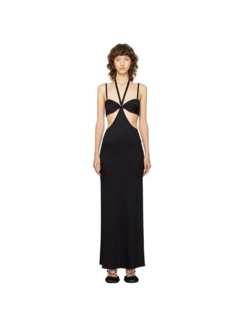 ANNA OCTOBER Black Adele Maxi Dress