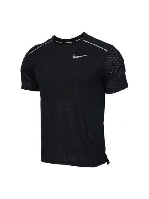 Nike Nike Dri-FIT Sports Training Running Quick Dry Short Sleeve Black CT7750-010