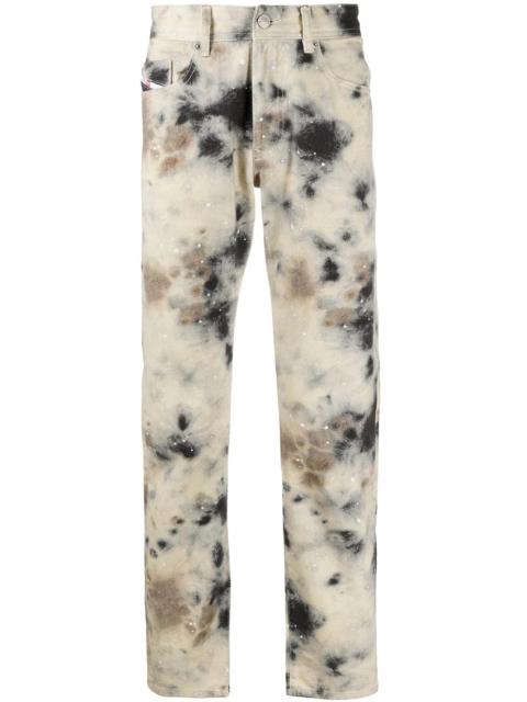 mouldy-effect slim-fit jeans