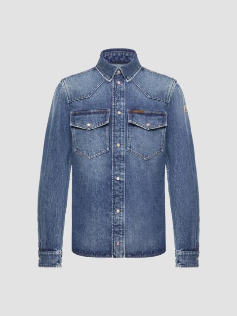 Moncler Men's Shirt Jacket in Denim - Denim Blue