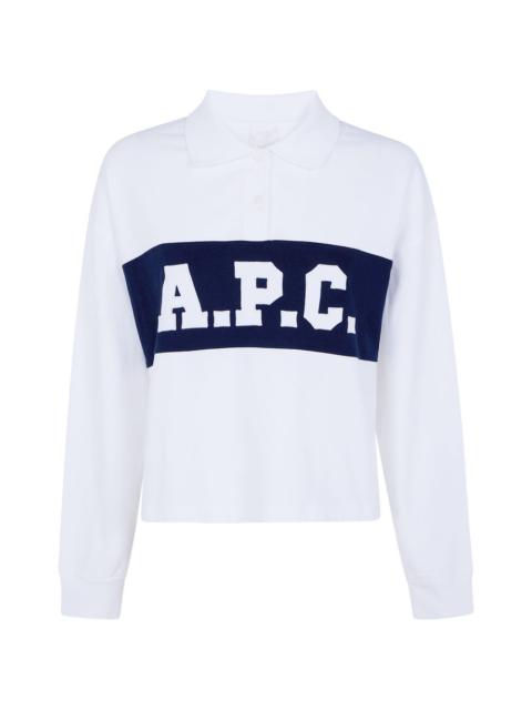 A.P.C. Brianne logo-patch long-sleeve polo shirt