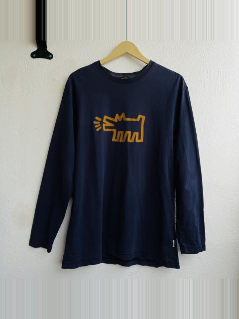 Other Designers Sun Faded Vintage Keith Haring Iconic Logo Long Sleeves