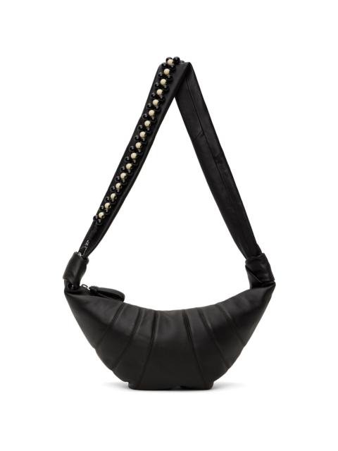 Lemaire Brown Pearls Medium Croissant Bag
