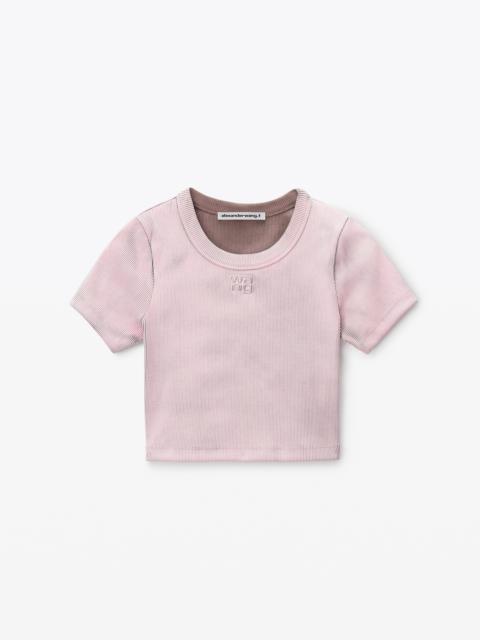 Alexander Wang EMBOSSED LOGO CROPPED TOP