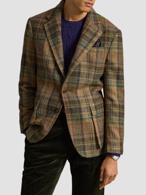Polo Ralph Lauren Men's RL67 Wool Plaid Sport Jacket - Camel Blue Multi