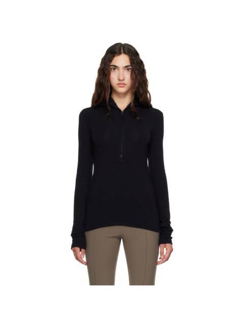 MUGLER Black Column Jersey Jacket