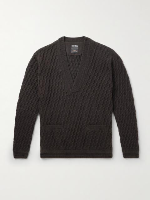 ZEGNA Cable-Knit Oasi Cashmere Sweater