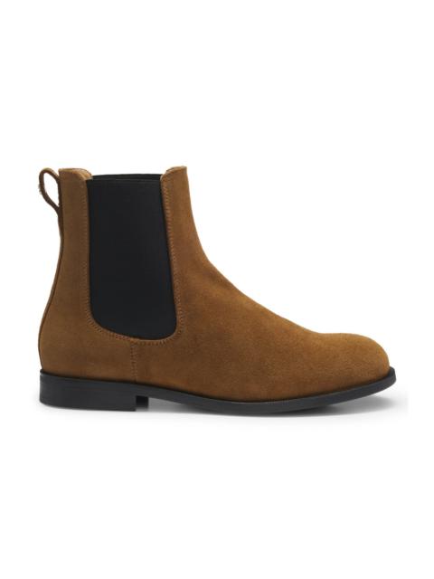 BOSS SUEDE CHELSEA BOOTS WITH DOUBLE B HARDWARE
