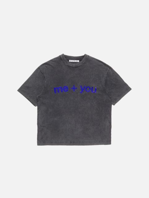 Acne Studios Glitter graphic t-shirt - Faded black