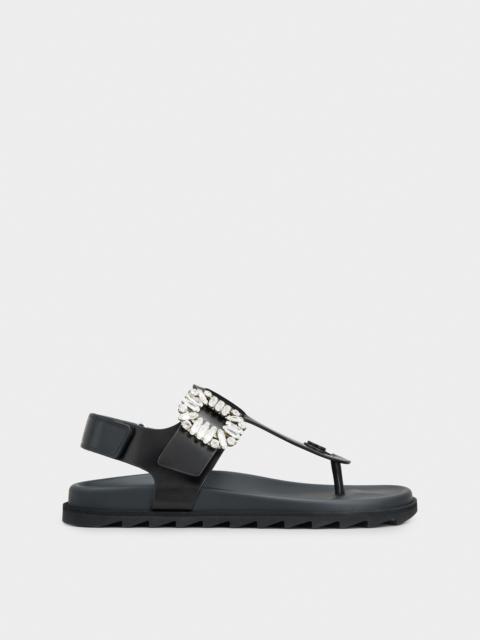 Roger Vivier Slidy Viv' Thong Sandals in leather