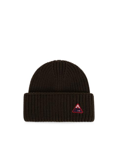 DSQUARED2 logo-patch ribbed beanie hat