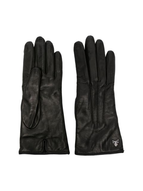 Skull & Bones leather gloves
