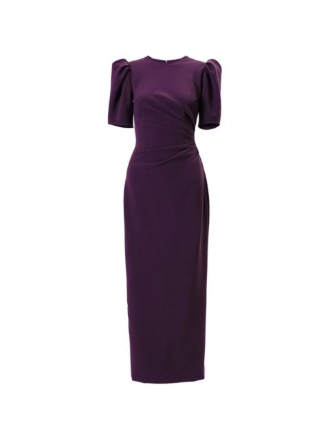 CAROLINA HERRERA puff-sleeve gathered midi dress