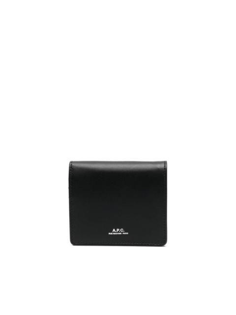 A.P.C. logo-print leather wallet
