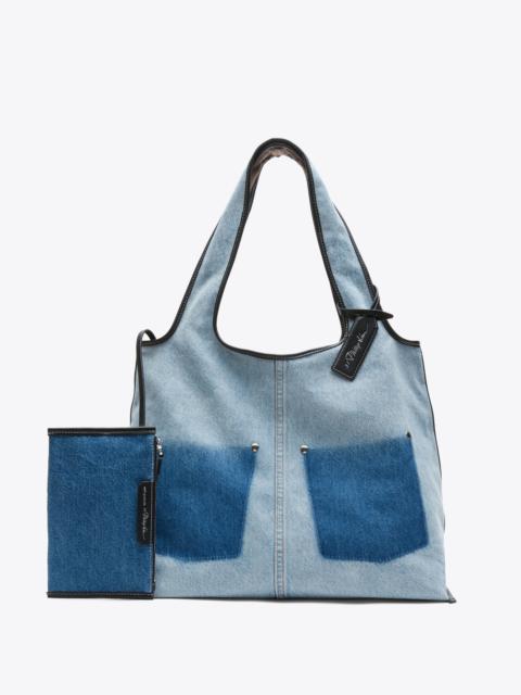 3.1 Phillip Lim Denim Ghost Patch Market Tote